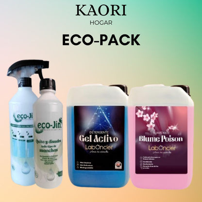 ECO-PACK: DETERGENTE + SUAVIZANTE + ECO-JIN 1L (a elegir) + DIFUSOR