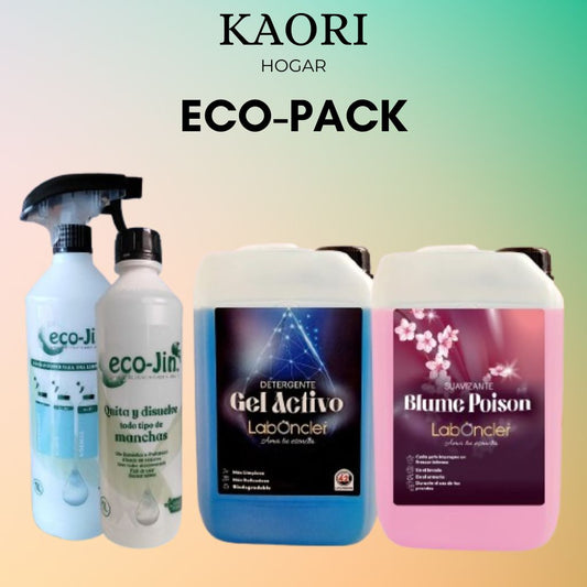 ECO-PACK: DETERGENTE + SUAVIZANTE + ECO-JIN 1L (a elegir) + DIFUSOR
