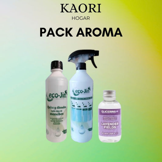 PACK AROMA: ECO-JIN NEUTRO + DIFUSOR + ESENCIA AROMÁTICA