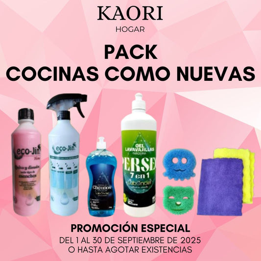 PACK COCINAS COMO NUEVAS: ECO-JIN + DIFUSOR + CHRONOS + PERSEO + SCRUB PET + 2 BAYETAS