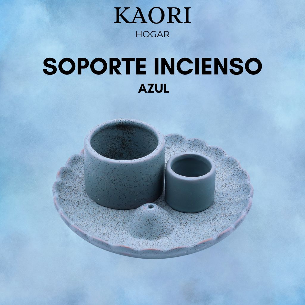 SOPORTE CERÁMICO PARA INCIENSO - AZUL