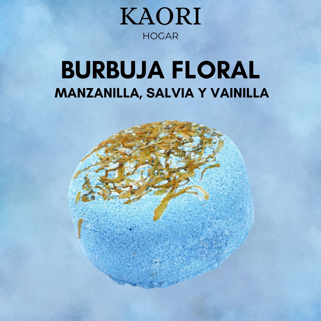 BOMBAS DE BAÑO BURBUJA FLORAL - MANZANILLA, SALVIA Y VAINILLA
