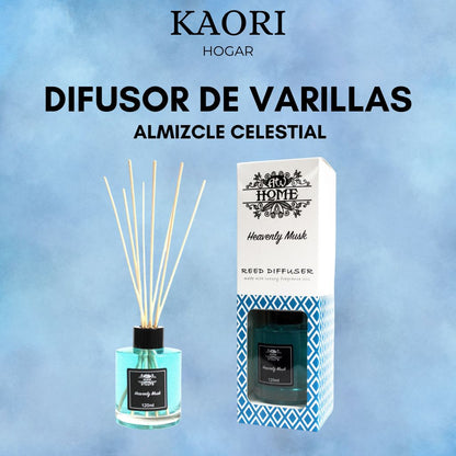 DIFUSOR DE VARILLAS - 120ML ALMIZCLE CELESTIAL
