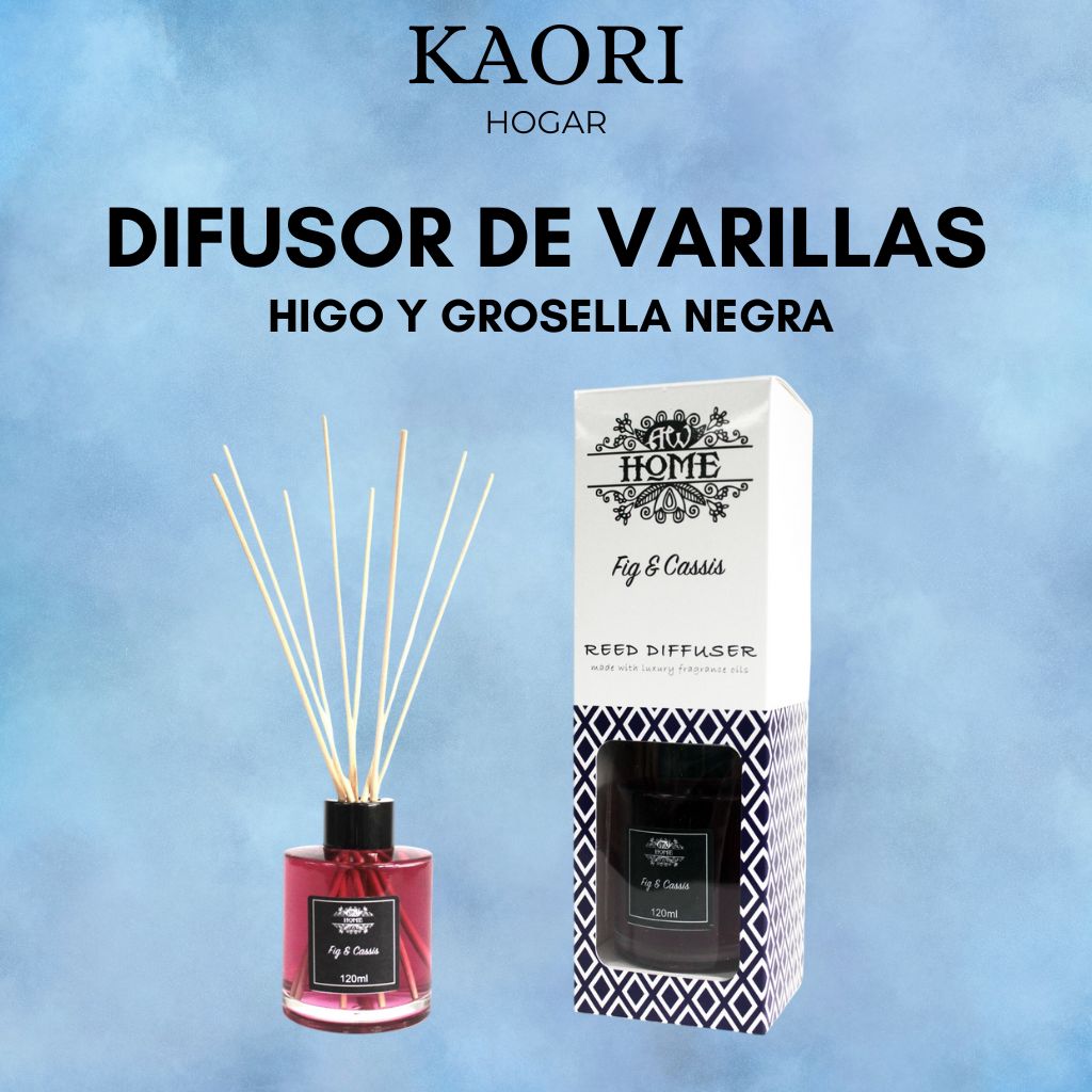 DIFUSOR DE VARILLAS - 120ML HIGO Y GROSELLA NEGRA