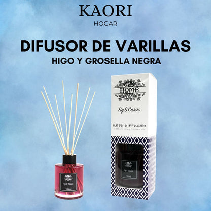 DIFUSOR DE VARILLAS - 120ML HIGO Y GROSELLA NEGRA