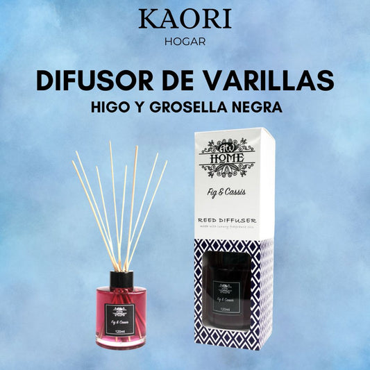 DIFUSOR DE VARILLAS - 120ML HIGO Y GROSELLA NEGRA