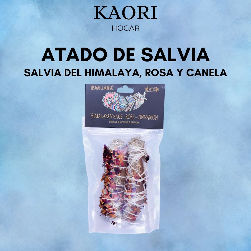 ATADO DE SALVIA BANJARA - SALVIA DEL HIMALAYA, ROSA Y CANELA
