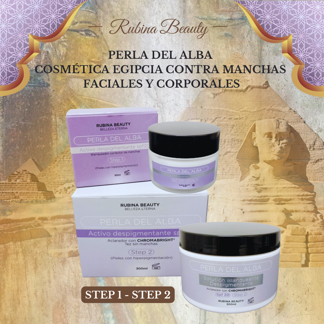 PACK DESPIGMENTANTE PERLA DEL ALBA STEP 1 + STEP 2 RUBINA BEAUTY