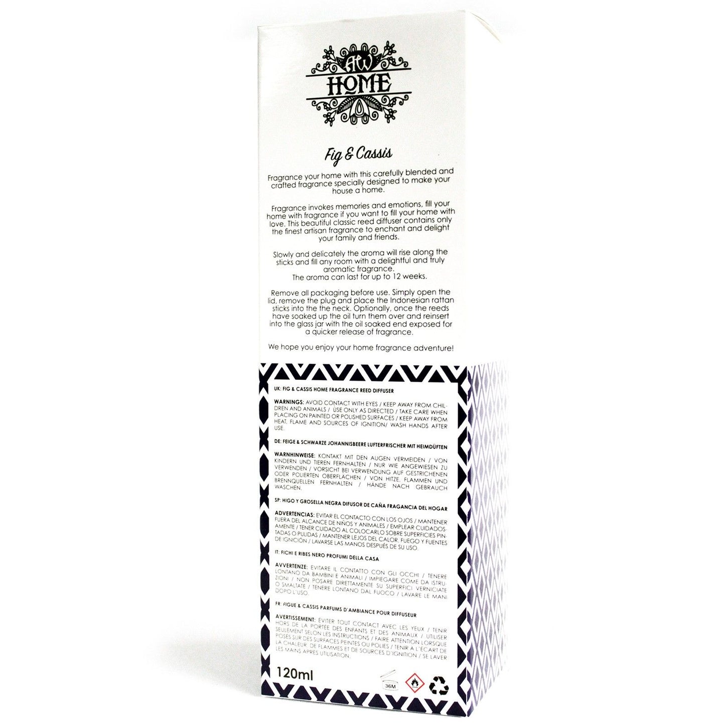 DIFUSOR DE VARILLAS - 120ML HIGO Y GROSELLA NEGRA