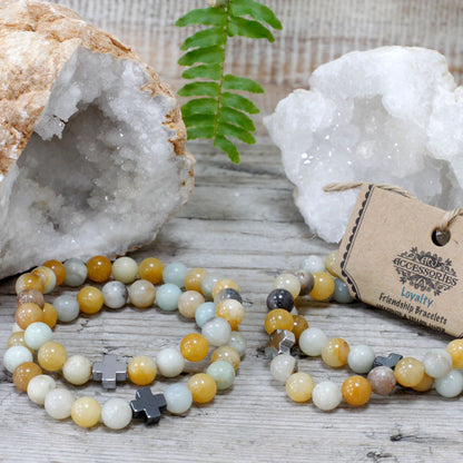 2 PULSERAS DE LA AMISTAD CON PIEDRAS PRECIOSAS - LEALTAD