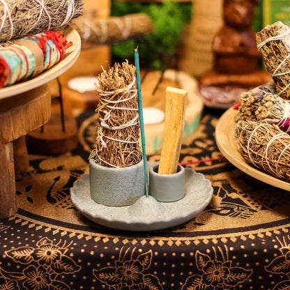 SOPORTE CERÁMICO PARA INCIENSO - AZUL