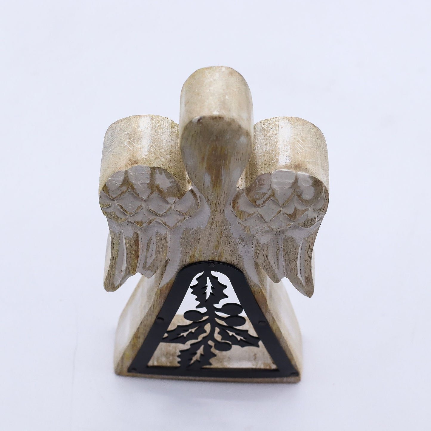 ÁNGEL DE MADERA - RECORTE DECORATIVO 18CM