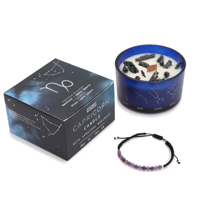 VELA DEL ZODIACO Y PULSERA - CAPRICORNIO