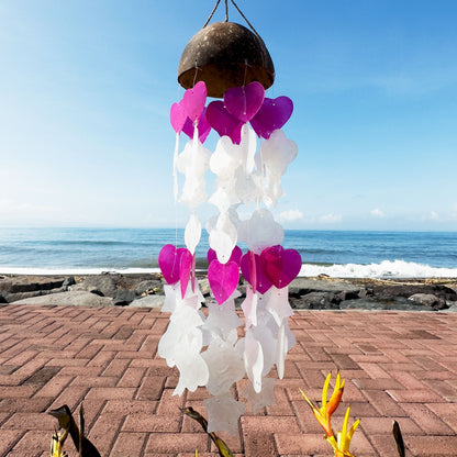 CARILLÓN DE VIENTO DE COCO Y CAPIZ - MIXTO - 35CM
