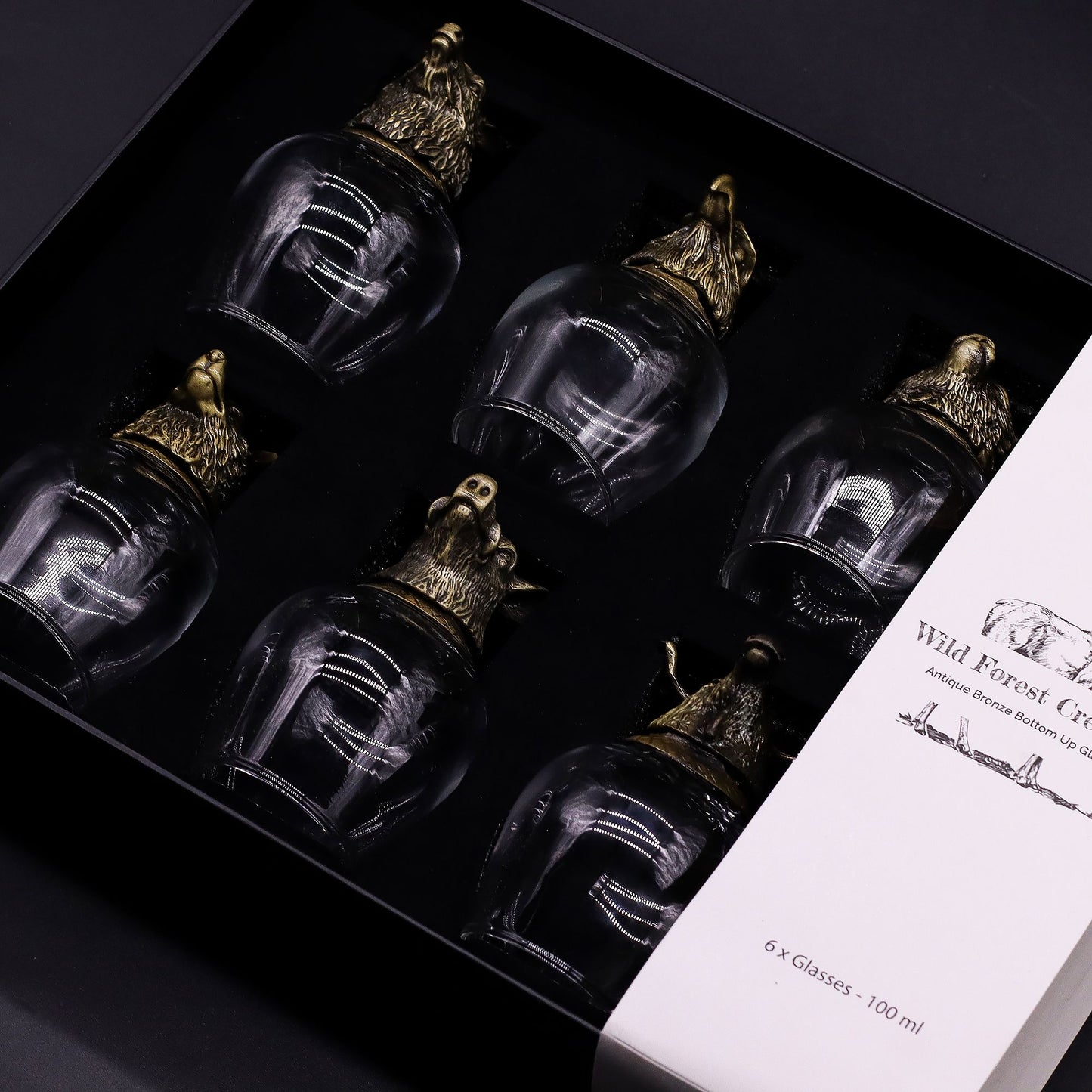 VASOS DE CRIATURAS MÍSTICAS Y SALVAJES DEL BOSQUE - 6 UNIDADES DE 100ML