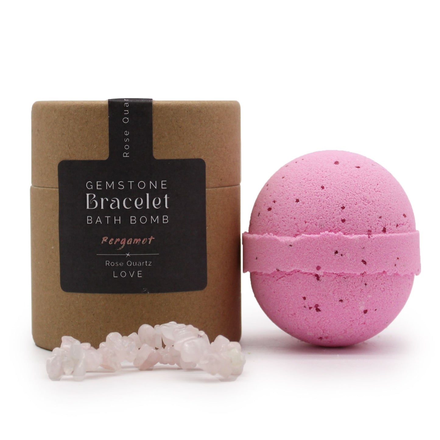 BOMBA DE BAÑO CON PULSERA DE CUARZO ROSA