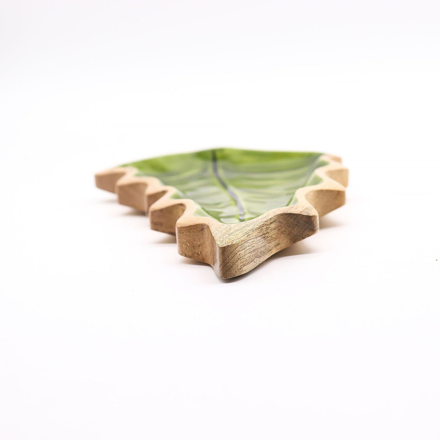 DECORACIÓN DE BOSQUE - CUENCO DE MADERA ESMALTADO