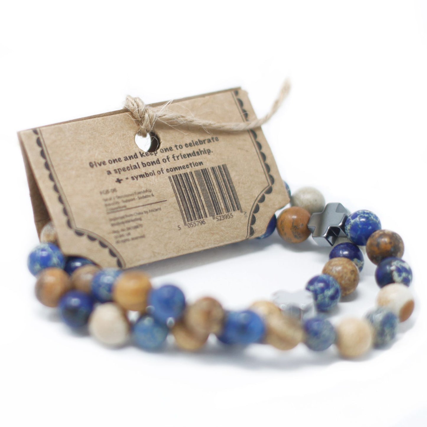 2 PULSERAS DE LA AMISTAD CON PIEDRAS PRECIOSAS - APOYO