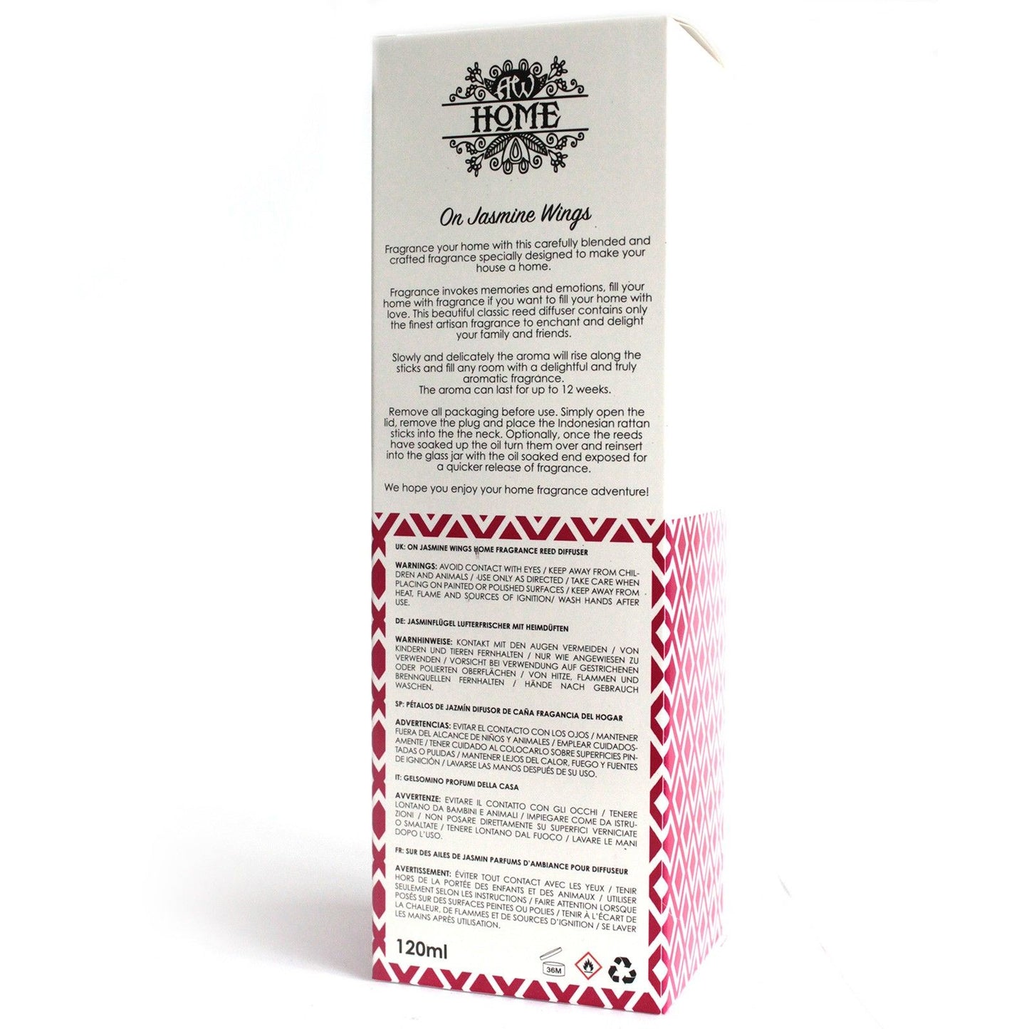 DIFUSOR DE VARILLAS - 120ML JAZMÍN