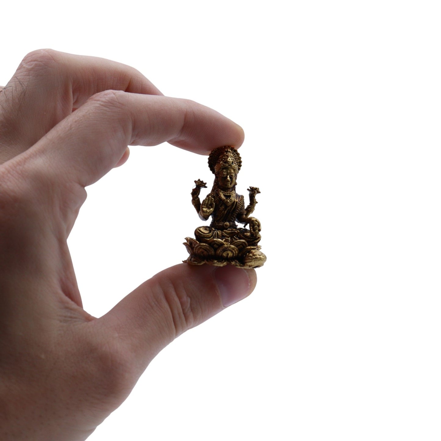 DIOSES EN MINIATURA DE LATÓN - LAXMI - 37MM