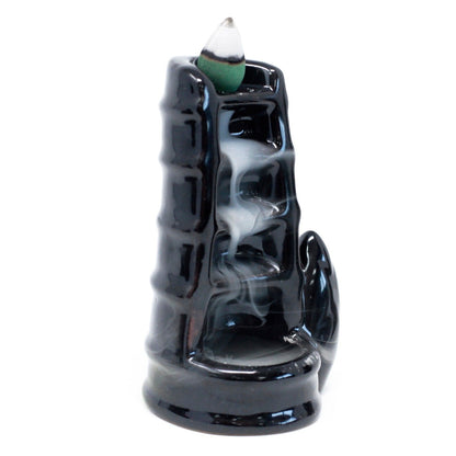 QUEMADOR DE INCIENSO DE FLUJO INVERSO - FUENTE DE BAMBÚ DIVIDIDA