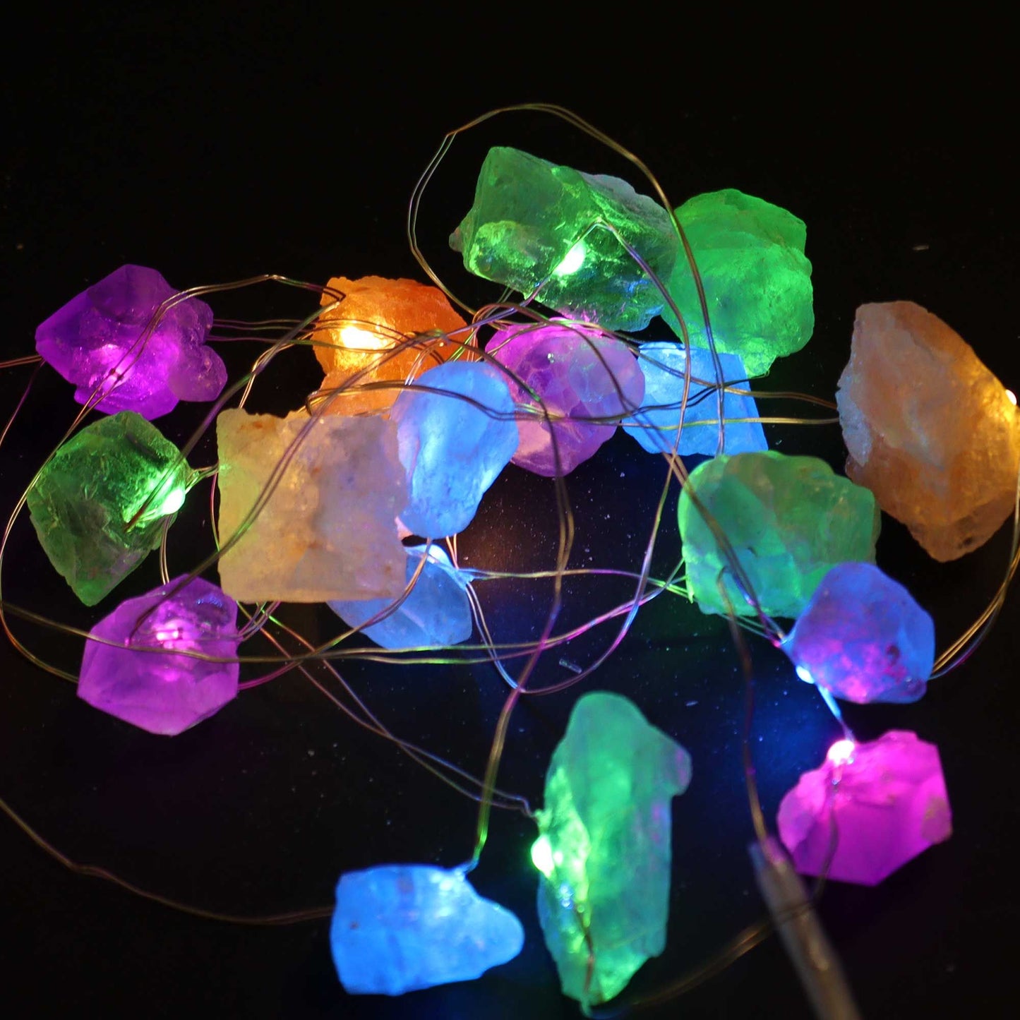 LUCES CON PIEDRAS - MIXTAS
