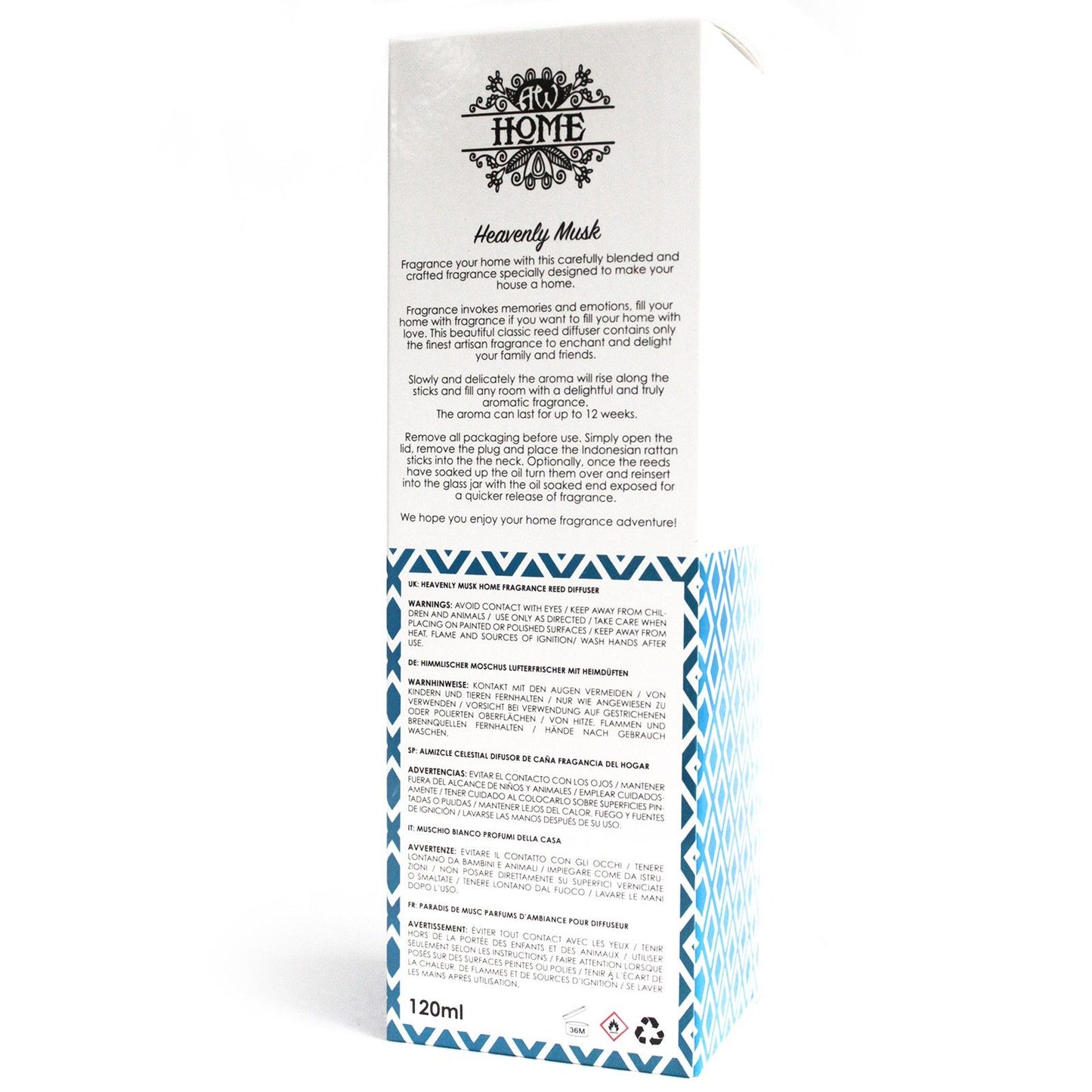 DIFUSOR DE VARILLAS - 120ML ALMIZCLE CELESTIAL