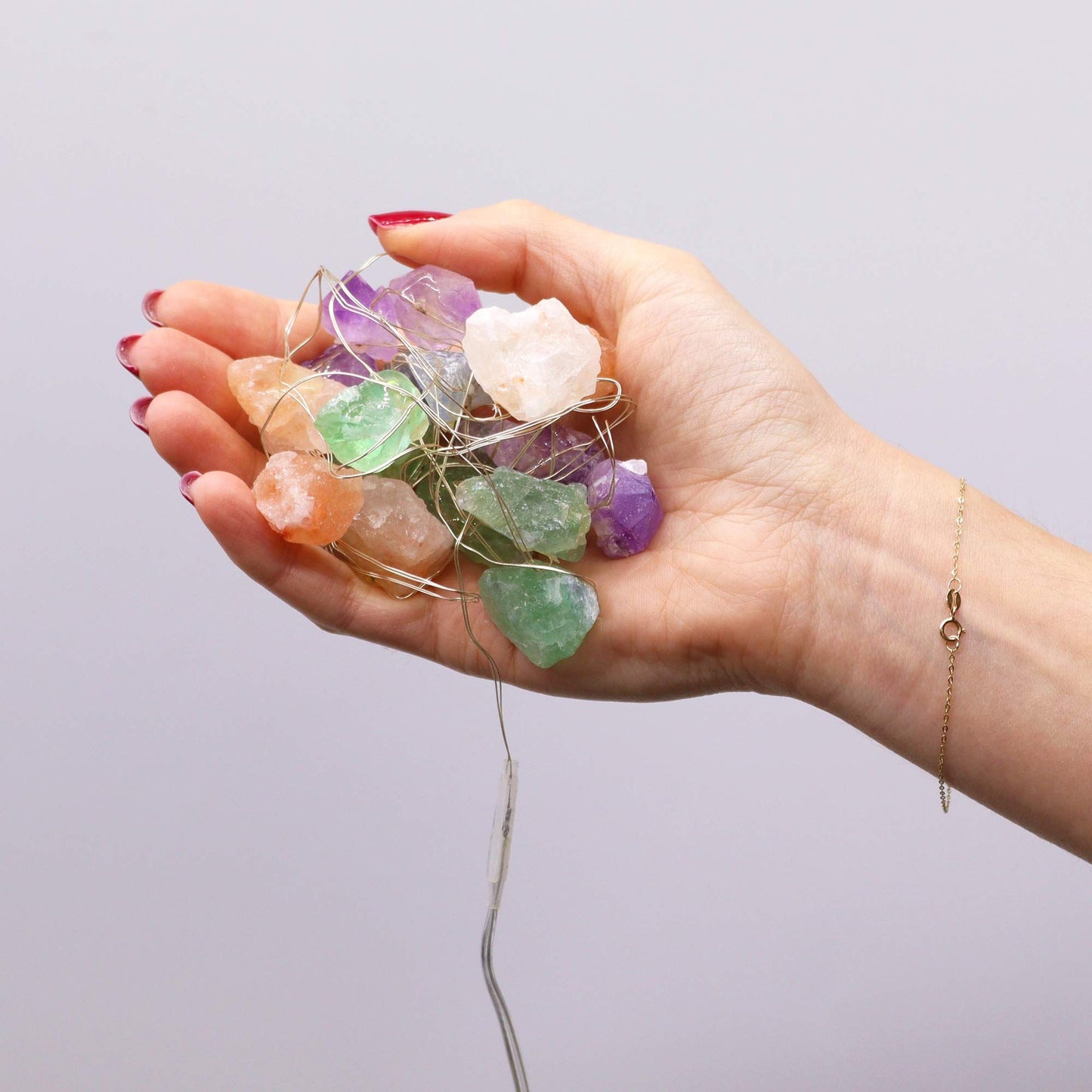 LUCES CON PIEDRAS - MIXTAS