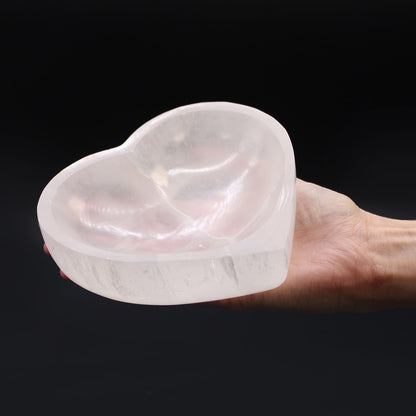 CUENCO SELENITA - CORAZÓN 15CM