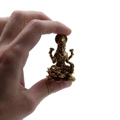 DIOSES EN MINIATURA DE LATÓN - LAXMI - 49MM