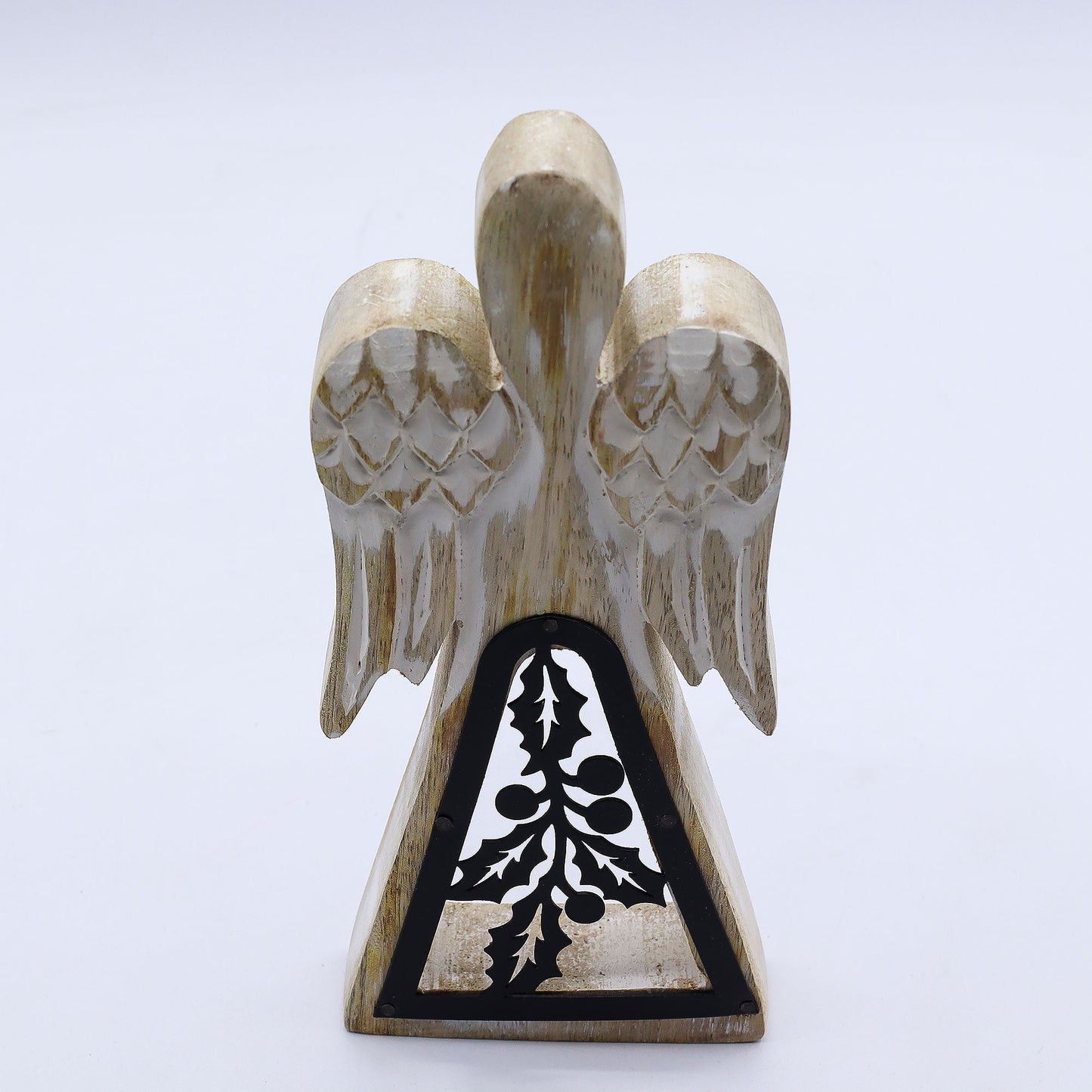 ÁNGEL DE MADERA - RECORTE DECORATIVO 18CM