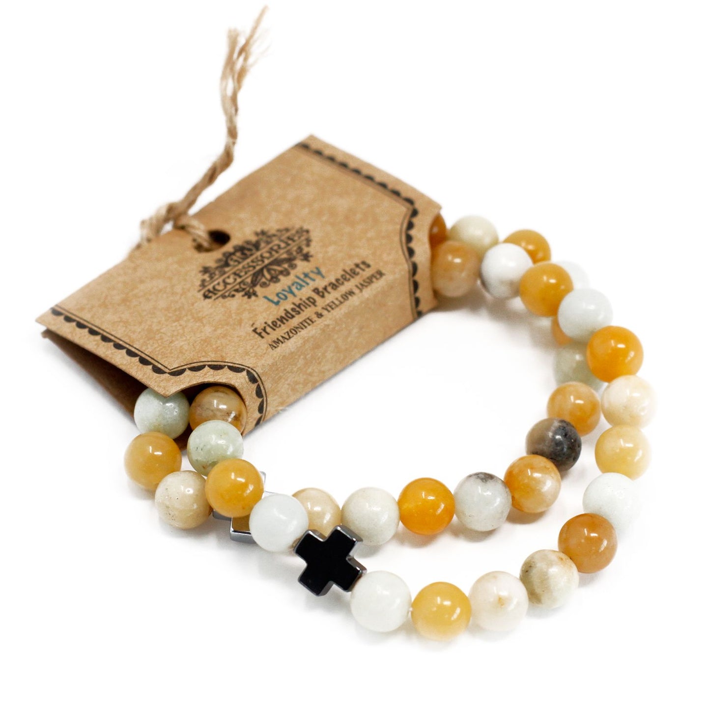 2 PULSERAS DE LA AMISTAD CON PIEDRAS PRECIOSAS - LEALTAD
