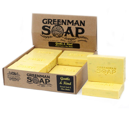 JABÓN GREENMAN 100G - AMABLE Y SUAVE, SEMILLA DE ZANAHORIA Y MANTECA DE KARITÉ