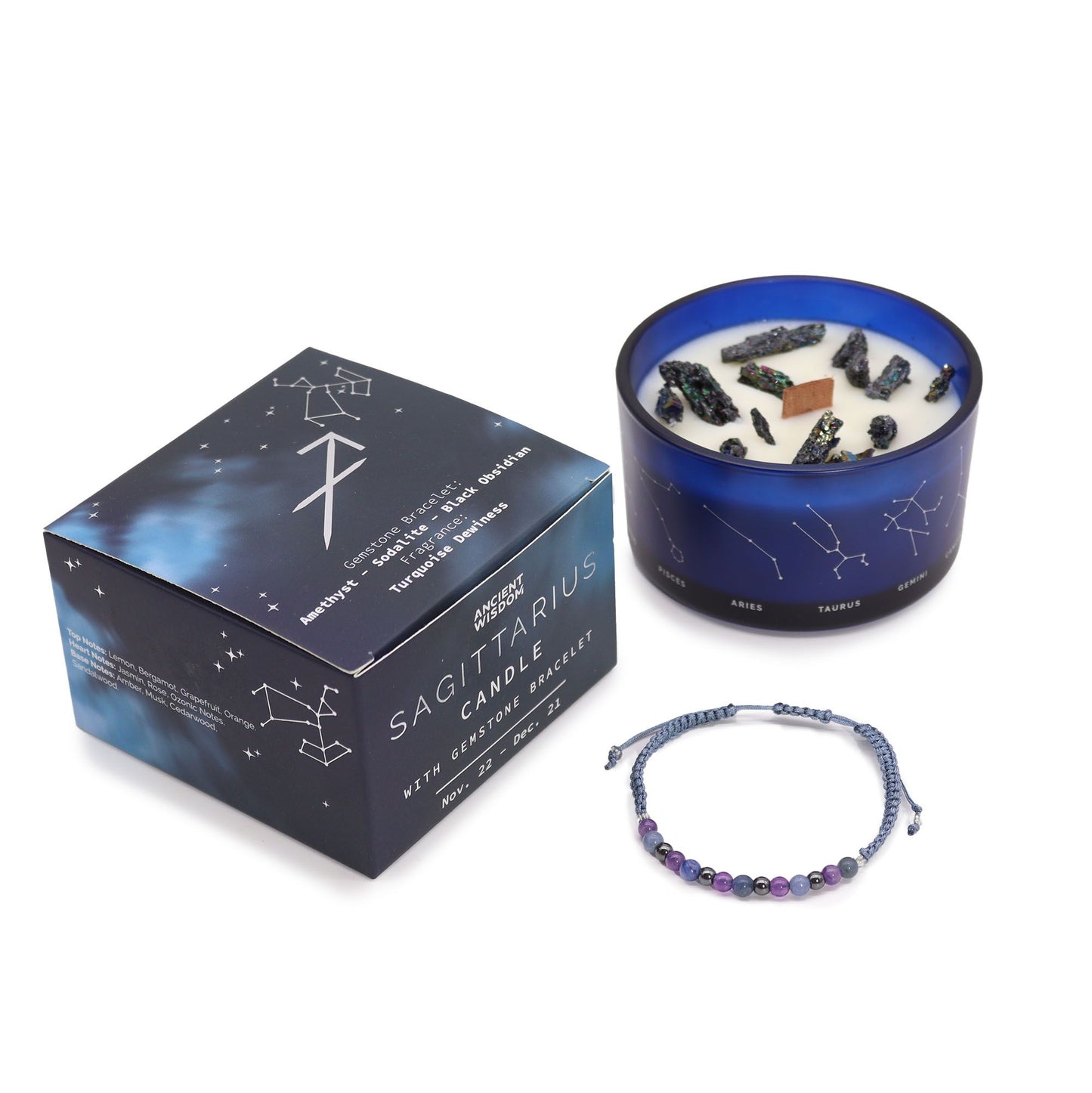 VELA DEL ZODIACO Y PULSERA - SAGITARIO