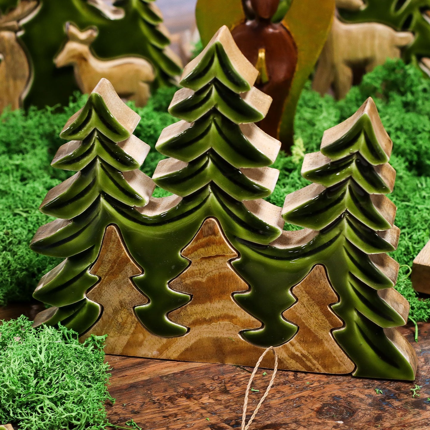 DECORACIÓN DE BOSQUE - TRES ÁRBOLES EN EL BOSQUE