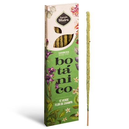 INCIENSO VARILLAS - SAGRADA MADRE BOTÁNICO - TÉ VERDE Y FLOR DE CHAMPA