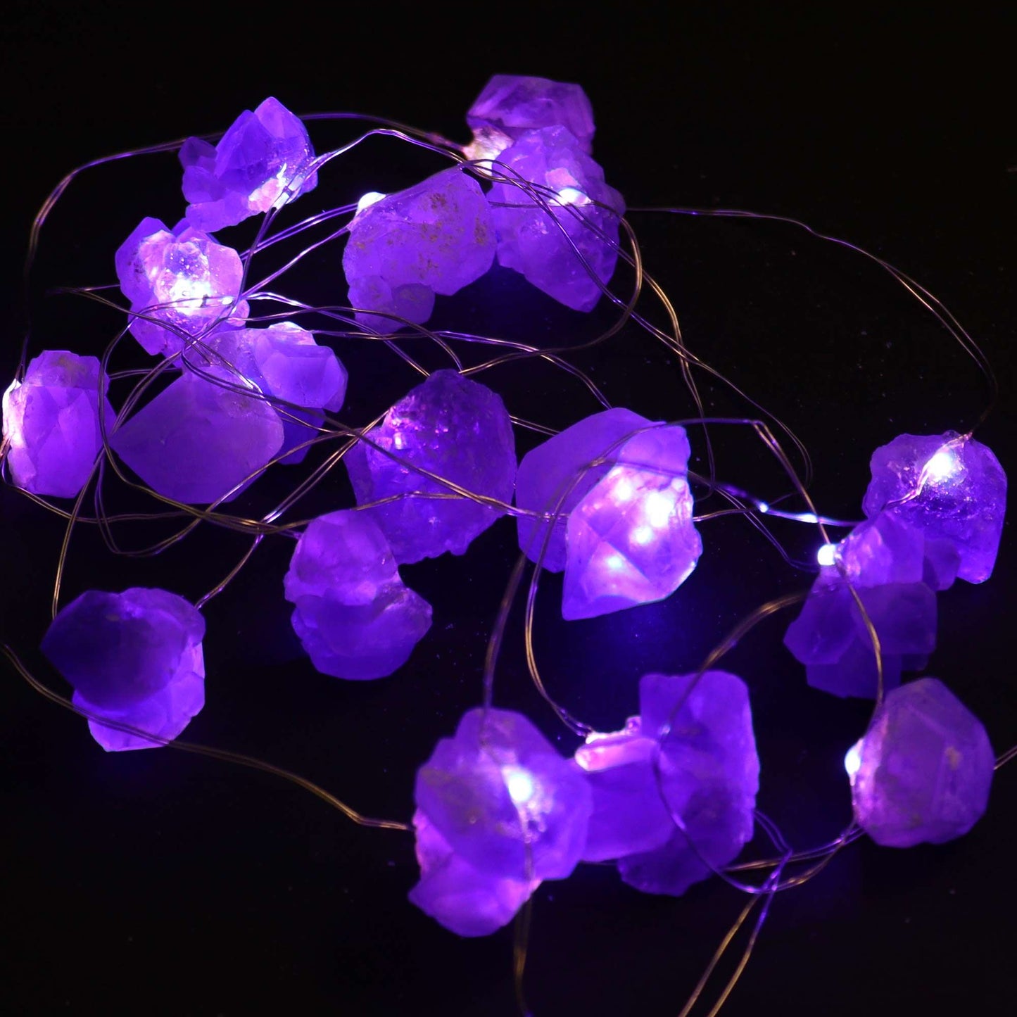 LUCES CON PIEDRAS - AMATISTA