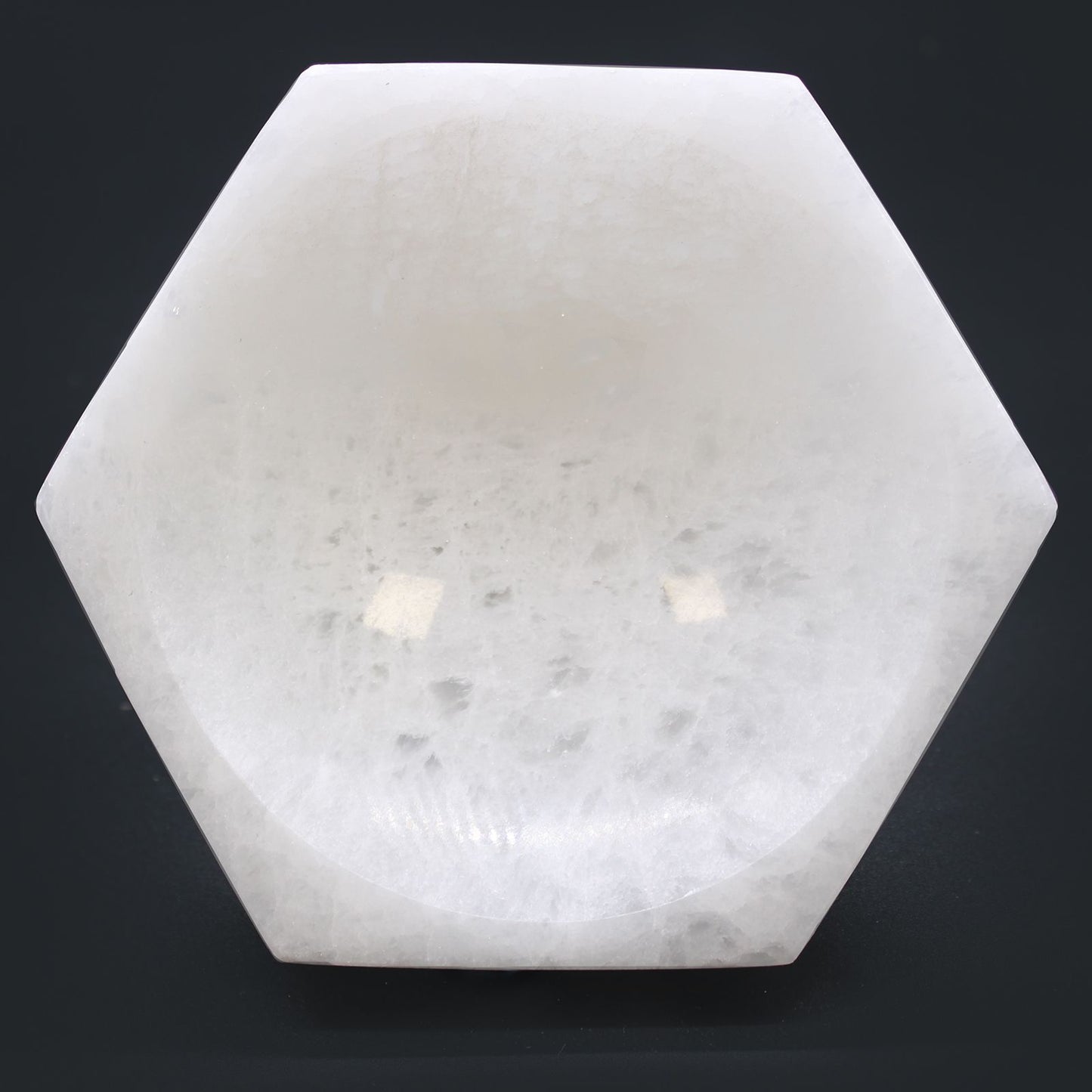 CUENCO SELENITA - HEXAGONAL 15CM