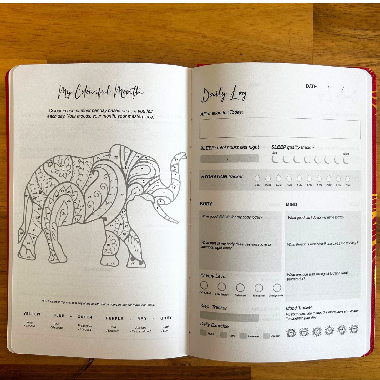 CUADERNO DE BIENESTAR Y GRATITUD - MANDALA Y LOTO - 120 PÁGINAS