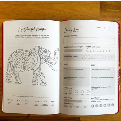 CUADERNO DE BIENESTAR Y GRATITUD - MANDALA Y LOTO - 120 PÁGINAS