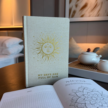 CUADERNO DE BIENESTAR Y GRATITUD - MIS DÍAS ESTÁN LLENOS DE SOL - 120 PÁGINAS