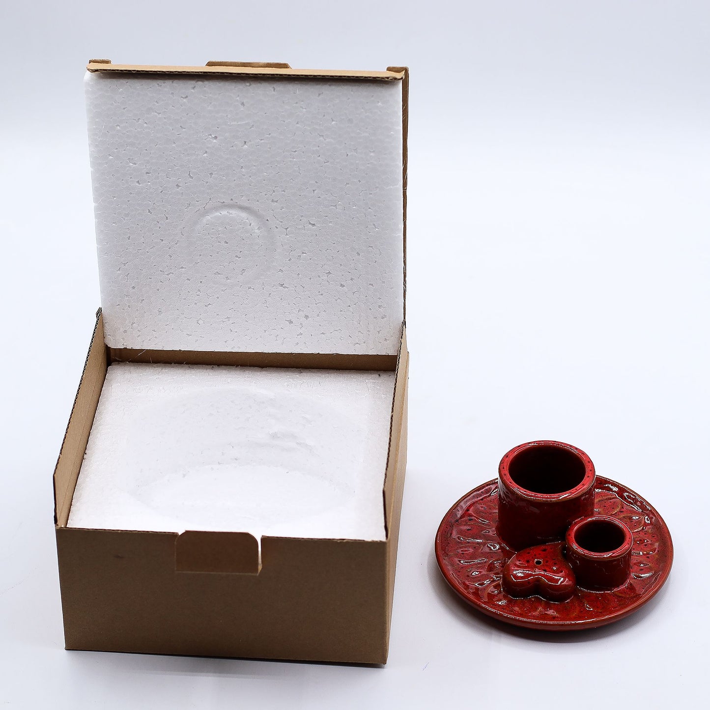 SOPORTE CERÁMICO PARA INCIENSO - ROJO