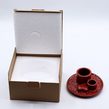 SOPORTE CERÁMICO PARA INCIENSO - ROJO