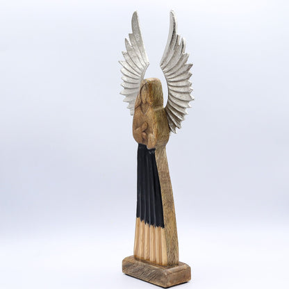 ÁNGEL DE MADERA - ÁNGEL GUARDIÁN 40CM