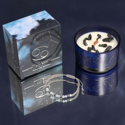 VELA DEL ZODIACO Y PULSERA - CÁNCER