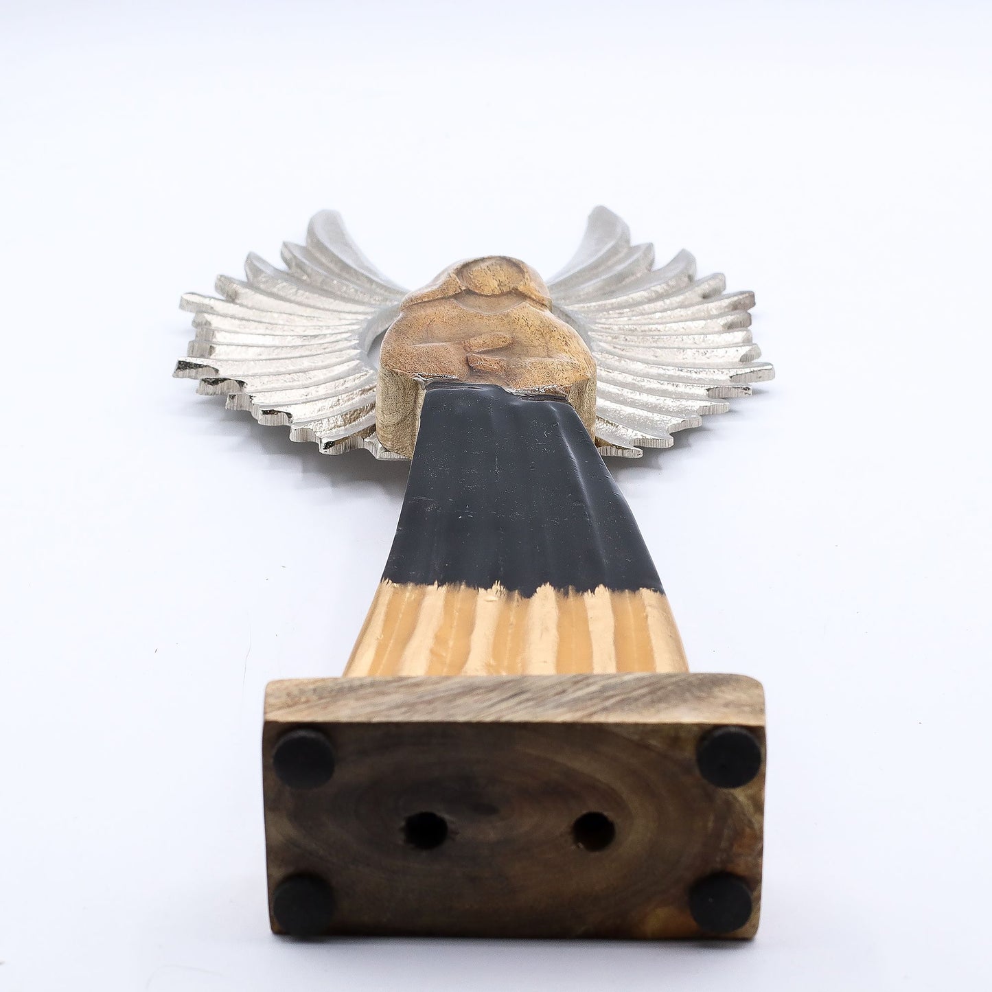 ÁNGEL DE MADERA - ÁNGEL GUARDIÁN 40CM