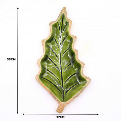 DECORACIÓN DE BOSQUE - CUENCO DE MADERA ESMALTADO