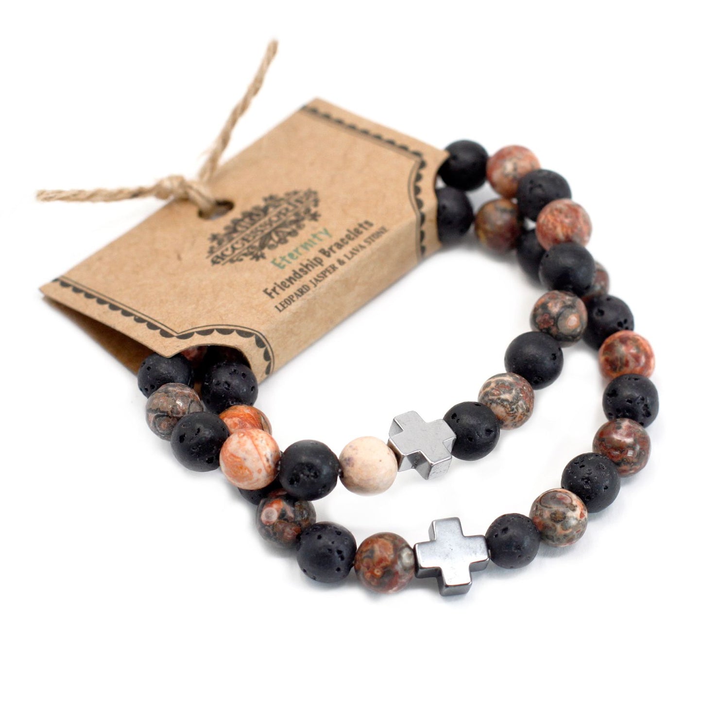 2 PULSERAS DE LA AMISTAD CON PIEDRAS PRECIOSAS - ETERNIDAD