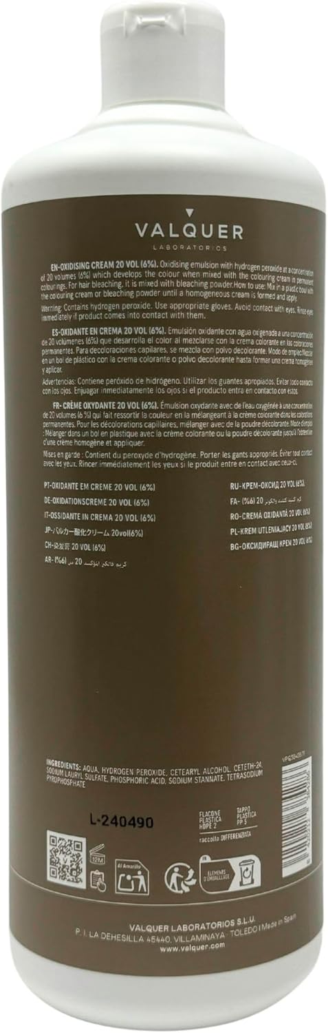 CREMA OXIDANTE 20 VOL. - 6% - 1 LITRO