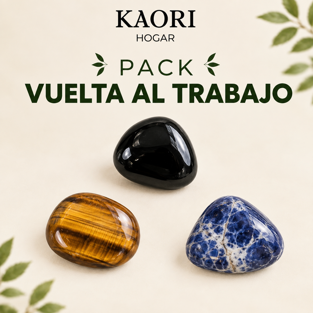 PACK VUELTA AL TRABAJO - OJO DE TIGRE, SODALITA, ÓNIX